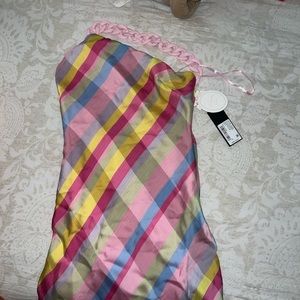 Jessouthern x gianni bini summer collection shelby one shoulder dress